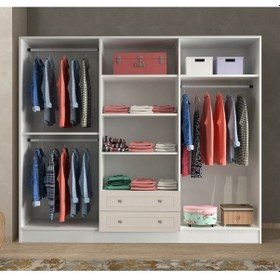 Resim Rabi Mobilya Gold Country 6 Kapaklı 2 Çekmeceli Gardırop 