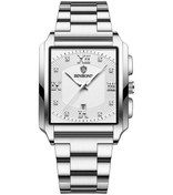 Resim Sones Yazole 520 Basit Kadranlı Su Geçirmez Kuvars Hareket Saati Gümüş+kahverengi 