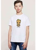 Resim I Am Groot Baskılı Unisex Çocuk Beyaz T-Shirt (534799015) 