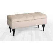 Resim Lorence Home Balloon Sandıklı Puf(Krem) 