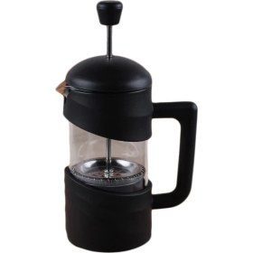 Resim Pazariz French Press Borosilikat Cam 350 ml Çay & Kahve Demliği Siyah 