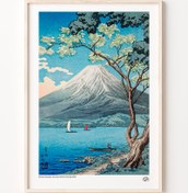 Resim Yamanaka Gölü'nden Fuji Dağı, Poster 