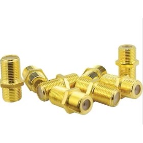 Resim Rose Konnektör 50 Adet F Ara Gold Sarı Konnektör Birleştirici Uydu Konnektörü Rose Rc-13 