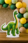 Resim Ayaklı Pano Sevimli Dino Temalı 36x28cm Doğum Günü Masa Dekoru Çocuk Odası Süsü Diğer 