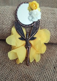 Resim YENİ HEDİYELİK DÜNYAM Melek Ayna Lazer Söz Kina Nikah Şekeri Hediyelik 30 Adet Sarı 