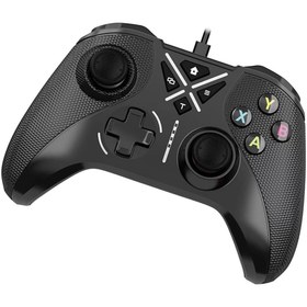 Resim WOTOBE PC Kablolu USB Gamepad Windows 10/11 Uyumlu 3,5 mm Ses Jaklı Makro ve Turbo Tuşlu Oyun Kolu 