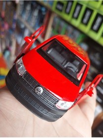 Resim OYUNCAKSAHİLİ Volkswagen Transporter Panelvan Metal Diecast Minibüs Çekbırak Koleksiyon 
