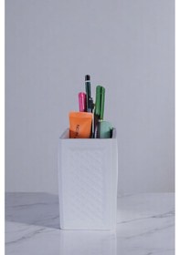 Resim Kalemlik Masa Kalemliği Organizer Kalemlik Beyaz Renk Model 92 Çok Renkli 