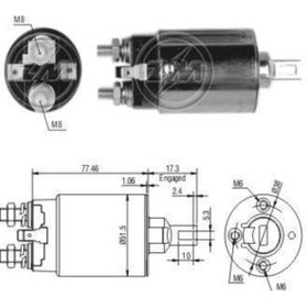 Resim ZM 12v Marş Otomatiği Mıtsubıshı Tipi Em (HYUNDAI H100 KÜÇÜK TİP) 