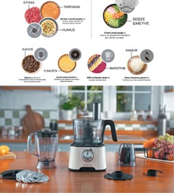 Resim Karaca Premium Mutfak Gıda Hazırlama Seti Mutfak Robotu, Blender Seti 2000W Ultra Güçlü Tüm Mutfağa Yeter! 