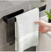 Resim Alper Banyo Siyah Yapışkanlı Lamalı Solo Havlu Kağıdı Asacağı Solo Havluluk Siyah 