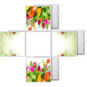 Resim Gök Panel 60 x 60 LED Panel Aydınlatma Desenli 3x3 5'li Grup Özel Seri 46511429SA 