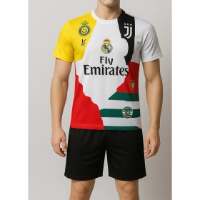 Resim Cristiano Ronaldo Tüm Takımlar Özel Konsept Görsel Çocuk Forma Takımı 4 Parça Forma Şort Çorap Bileklik Hediye 