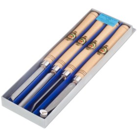 Resim Kirschen Two Cherries Ahşap Torna Bıçak Seti Uzun Sap 4'lü 