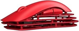 Resim coverzone AJAZZ M259 Mouse Alüminyum Magnezyum Alaşımlı, Pixart PAW3395 Optik Sensör, 26000 DPI, 2.4Ghz / USB C Kablolu Fare (Kırmızı) 