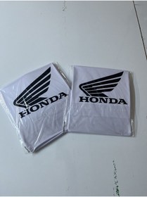 Resim Utku Giyim Honda Pcx,dio,activa S,sh Uyumlu 2'li Beyaz Koltuk Kılıfı Logolu Anahtarlık Hediyeli 