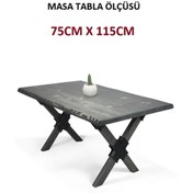 Resim Mobenta Doğal Ağaç Masif Kütük Masa Yemek Masası 75cm X 115cm ( Ağaç Ayak ) 