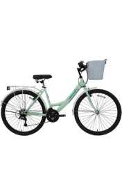 Resim Feyza Design 23 Inci Mint Yeşil Çocuk Scooter, 3x7 Tekerlek, 34CM Vites 