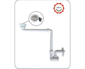 Resim Dallmer Yer Kazandıran Lavabo Sifonu 137 - Taşma Deliksiz,Lavabo Dolabında ve Çekmecesinde,Lavabo Altında Duvara Bitişik Montajlı Koku Önleyici S Sistemi,Kolay Temizlenir Giderli, Ayarlanabilir Borulu 