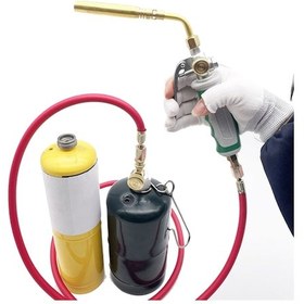 Resim Xurunkeji Barbekü Isıtma İçin Profesyonel Çift Anahtarlı Meşale, Propan Gazlı Lehimleme Meşalesi, 1,6 M Hortum Ateşleme Gazlı Alev Lehimleme Aleti 