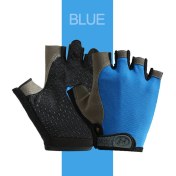Resim Liangduo Shop Mavi Stil S Beden Spor Salonu Eldiveni Spor Nefes Kaymaz Kadın Erkek Yarım Parmak Yaz Balıkçılık Bisiklet Parmaksız Eldiven Kadın Bisiklet Bisiklet (Yurt Dışından) 