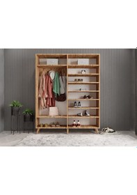 Resim Açelya Portmanto Vestiyer Ayakkabılık Çam -Ücretsiz Kurulum M2 