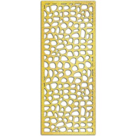 Resim Liar Dekor Liar Ahşap Seperatör (Paravan) - KSP-11 - (18 mm) - (100 cm x 210 cm) - (Gold) 