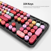 Resim Maiyame Mofii Sweet 2.4g Kablosuz Klavye Mouse Seti Dairesel Tuşlar Pc Laptop İçin Yeşil Renk Diğer 