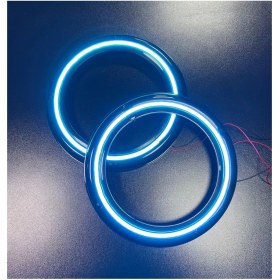 Resim Woodhub Peteksiz Buzmavi Neon Işıklı 20CM Midrange ve Hoparlör Kapağı 1takım 2ADET Hoparlörünüz Görünür 