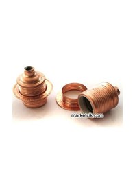 Resim Marketcik Bakır Halkalı Metal Porselen E27 Duylar 
