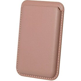 Resim Bix TMW1 iPhone MagSafe Deri Kartlık Manyetik Telefon Cüzdanı Rose Gold 