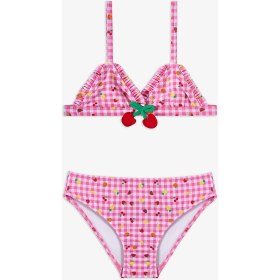Resim Penti Pembe Kız Çocuk Picnic Üçgen Bikini Takımı 
