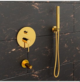 Resim Fause Fau107T-G Tam Ankastre Adonis Tavandan Duş Seti Altın 