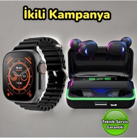 Resim UCUZTEKNO Watch 8 ultra kulaklık kampanyası Powerbankli bassli kulaklık e10yuksek bass 