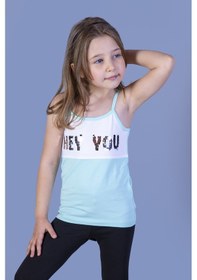 Resim Toontoy Kids Toontoy Kız Çocuk Çevirmeli Pullu Hey You Baskılı Atlet Pudra 