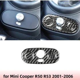 Resim Hightower Mini Cooper R50 R53 2002-2004 Konsol Kapağı Siyah Karbon Fiber Sticker Kaliteli Yapışkan 