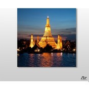 Resim Piramit Gece Kanvas Tablo 130x130cm 