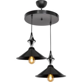 Resim Lumen İstanbul Maya Karo Siyah/krom 