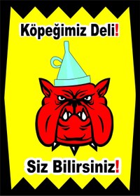 Resim vizyon trafik Dikkat Köpek Var 15x21 Cm Dekota 3 Mm 