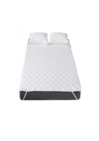 Resim Altın Karma Kapitoneli Sıvı Geçirmez Alez 160x200 Cm Tek Kişilik Köşe Lastikli Beyaz 