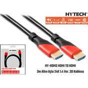 Resim Hytech Hy-Hdm3 Hdmi To Hdmi 3M Altın Uçlu 24K 1.4 