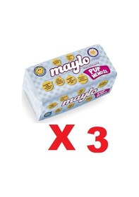 Resim Maylo Puf Mendil 150 Yaprak X 3'lü Açık Gri 