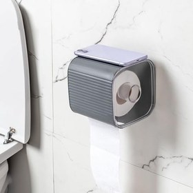 Resim Porsima Yapışkanlı Banyo Tuvalet Kağıtlığı Wc Peçetelik Kağıtlık Tutucu Tuvalet Kağıt Organizeri (Antrasit) 