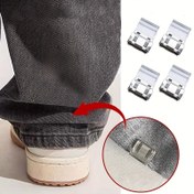 Resim Görünmez Pantolon Bacak Kısalaştırma Sabitleme Klipsi Pantolon Bacak Anti-Mopping Ayar Tokası Dikişsiz Kapanma Sabitleme Klipsi Kenar Tokası 4 adet/3 adet 