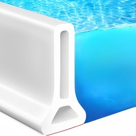 Resim 2 İnç Yüksek Duş Eşik Su Geçirmez Bariyeri, Katlanabilir Kendinden Yapışkanlı Sıçrama Koruyucu Islak ve Kuru Bölme için Banyo ve Mutfak Kullanımına Uygun 