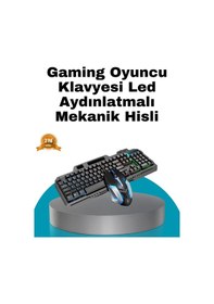 Resim Mekanik Seti Led Işıklandırma Ve Ergonomik Mouse Diğer 