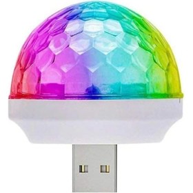 Resim Karva Müziğe ve Sese Duyarlı USB Girişli Mini Disko Topu 