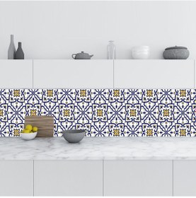 Resim Mutfak Tezgah Arası Folyo Fayans Kaplama Folyosu İtalyan Çini Motif 