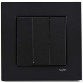 Resim Viko Novella Siyah Üçlü Anahtar Çerçeveli 