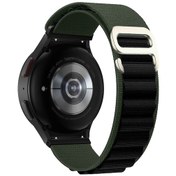 Resim Spor Alp Döngü Samsung Galaxy Uyumlu Izle 7/6/5/4 44mm 40mm 5pro 45mm Bant G Naylon Greenblack 09 Watch 6 Classic 47mm 